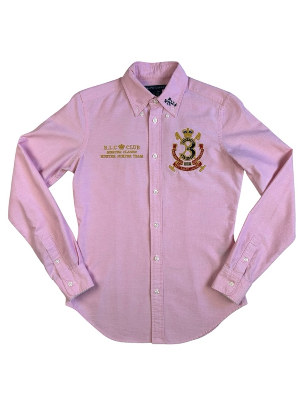 Polo Ralph Lauren Embroidered Pink Button-Down Shirt